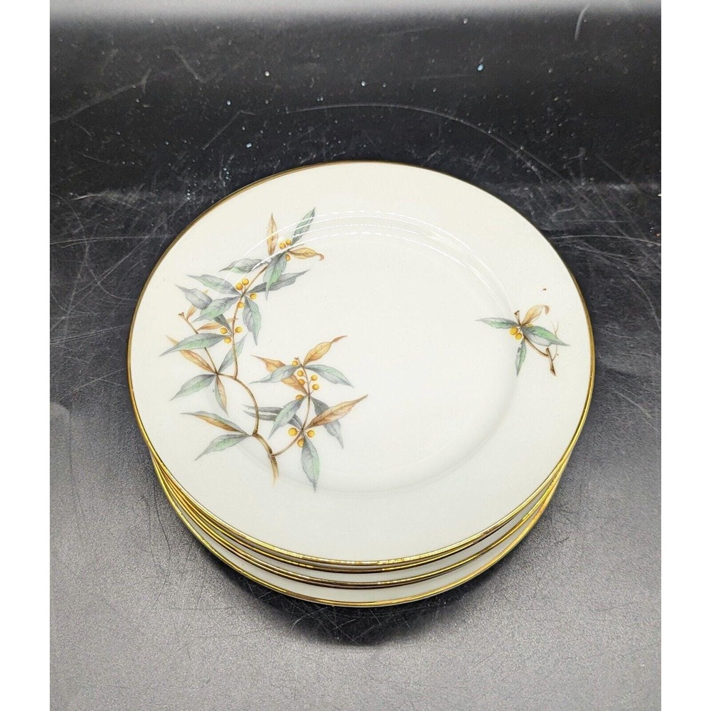 Set/6 Vintage‎ Thomas Bavaria 6.25" Brad Butter Plate Berry Leaves Germany